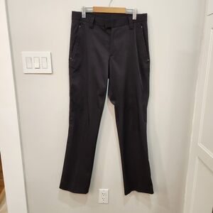 J. Lindeberg Pants Mens 32/34 Black Flat Front Chino Golf Polyester Regular Fit